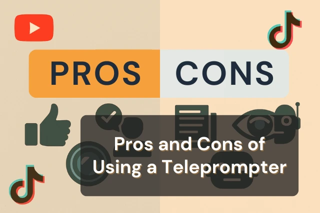 Pros and Cons of Using a Teleprompter for YouTube and TikTok