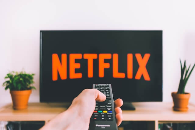 Netflix showing on TV screen
