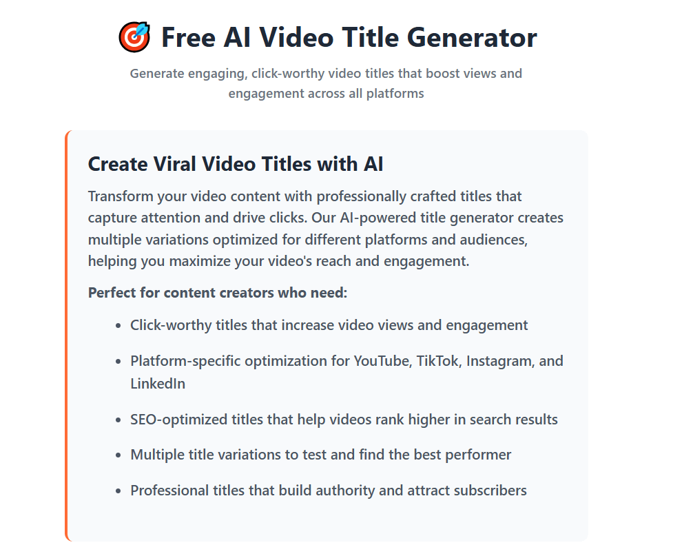 Video Title Generator