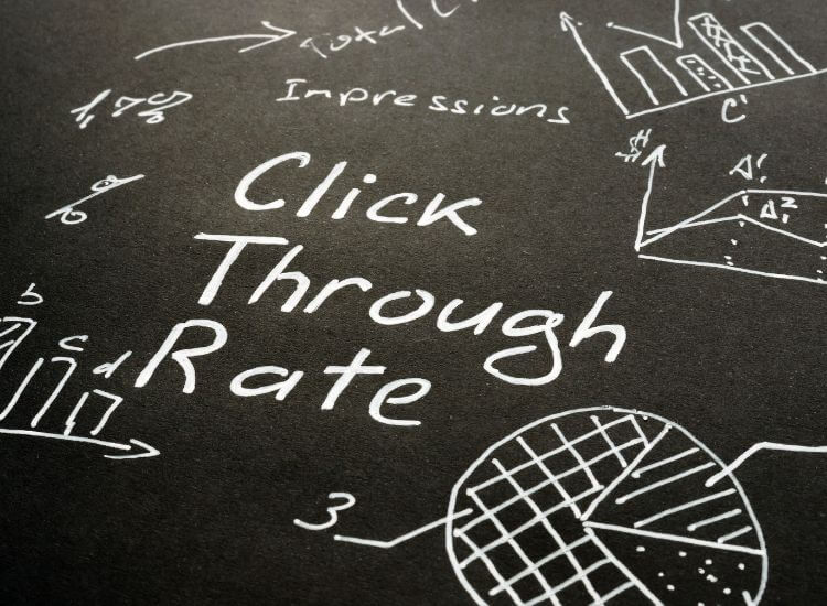 click-through-rate written on board