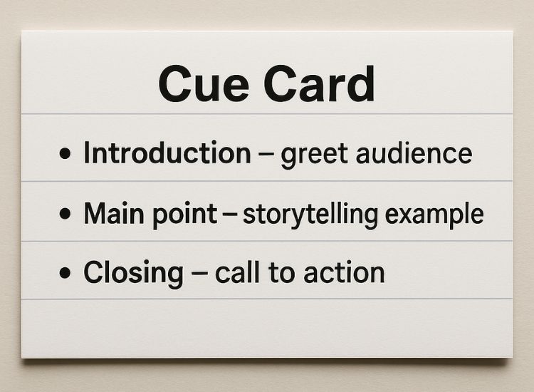 sample cue card