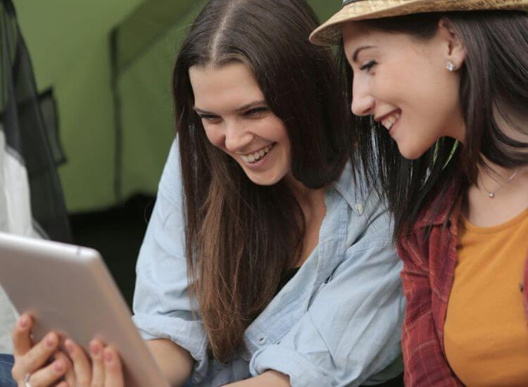 female audiences watching engaging videos