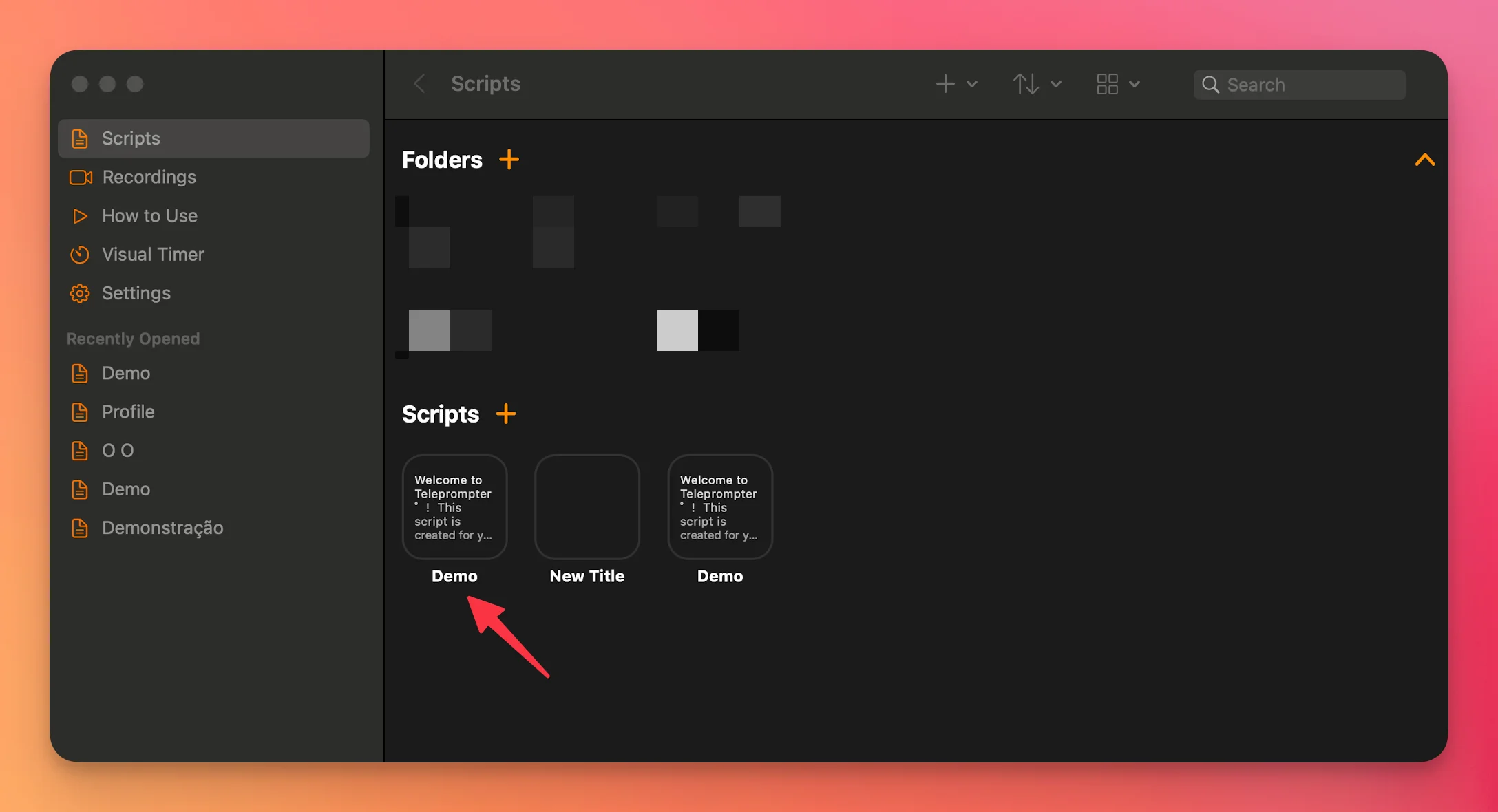 Teleprompter.com-home-screen-panel