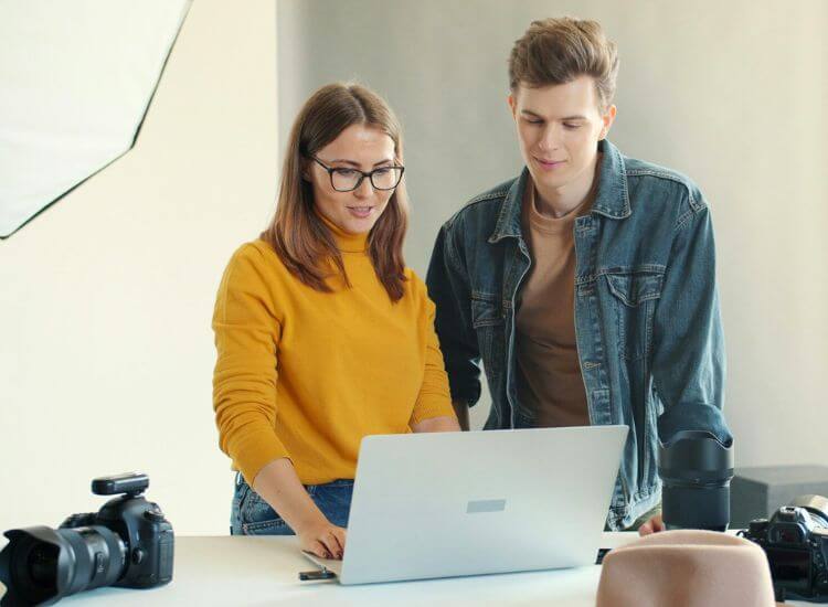 content creators collaborating for a digital content