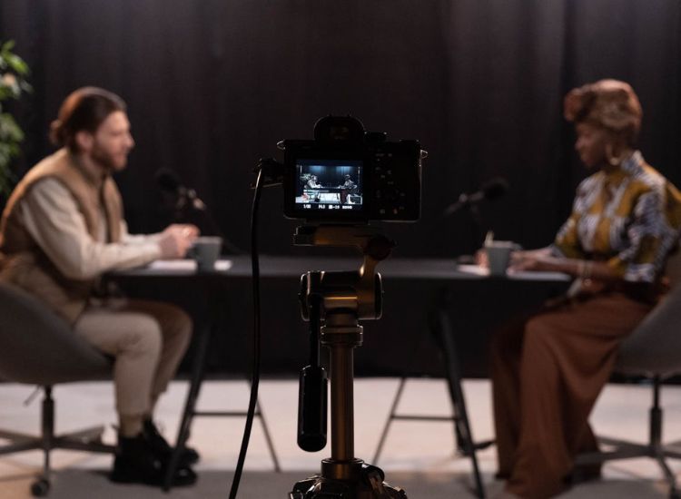 professional interview setup for business promotion