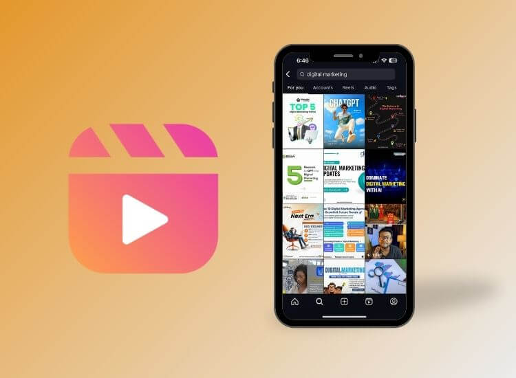 Instagram Reels showing on mobile phone