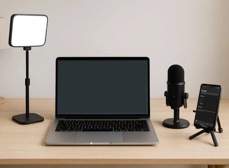 online teaching equipment and setup