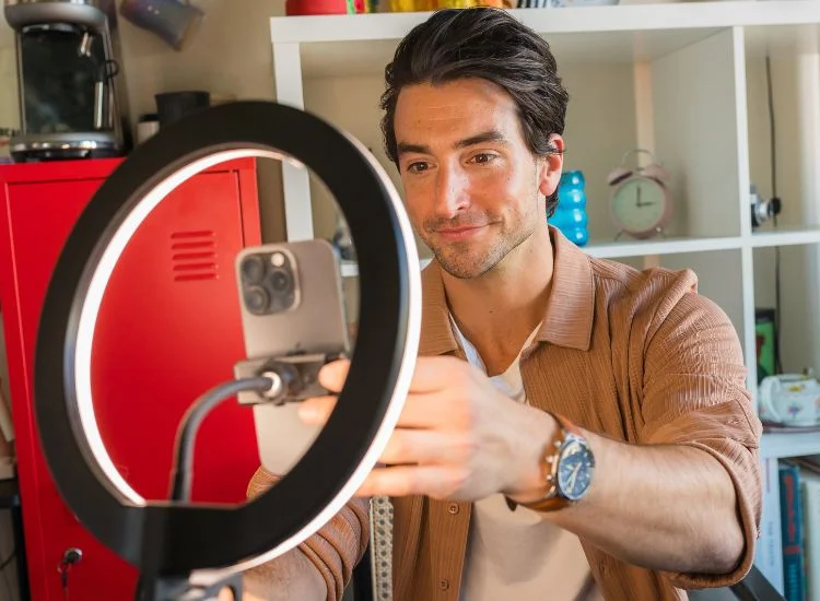 preparing to do a talking head video