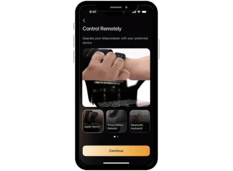 teleprompter app remote