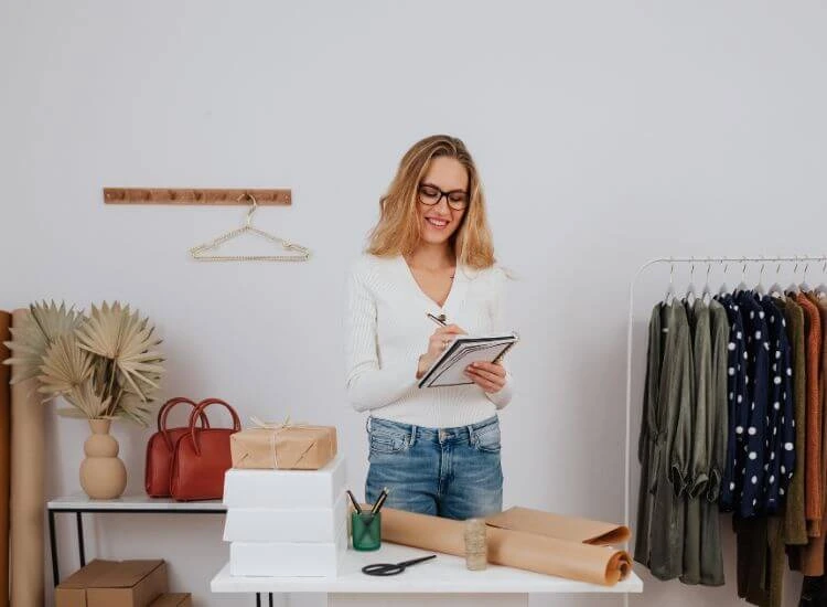 behind-the-scene of a business owner in processing orders
