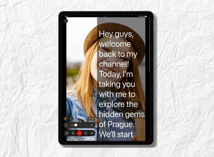 teleprompter app for YouTubers