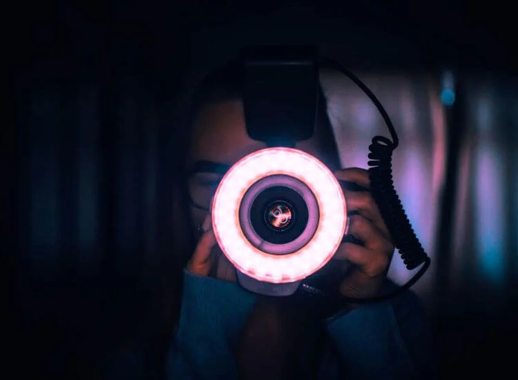 on-camera ring light