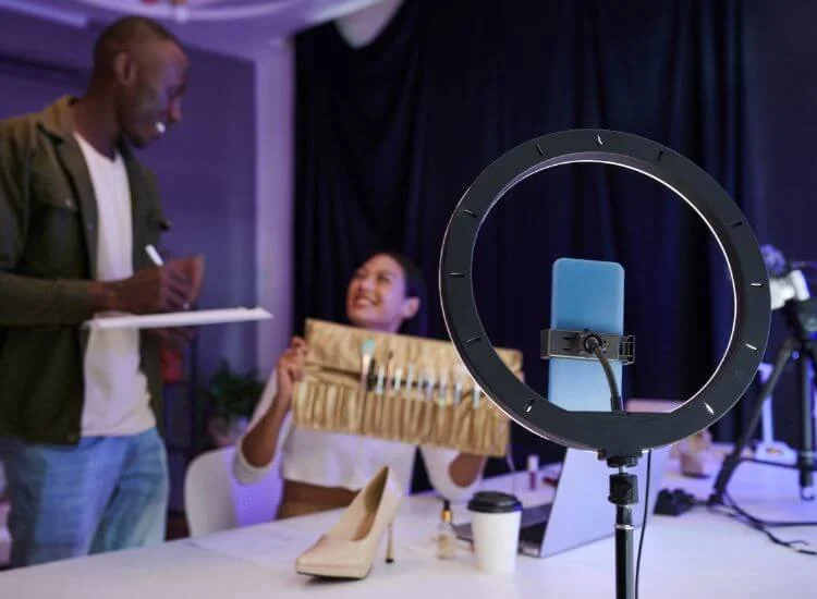 ring light as part of content creation kit