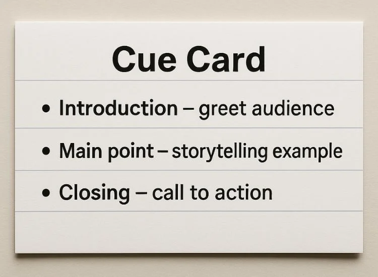 sample cue card