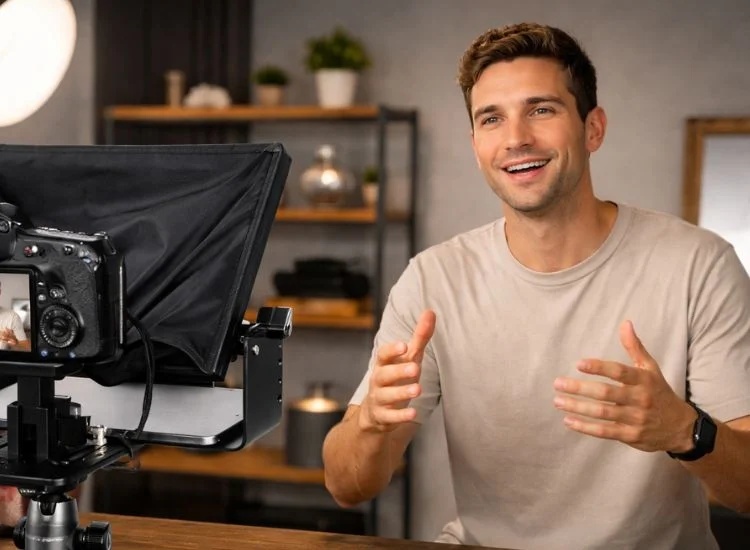 teleprompter setup for youtubers