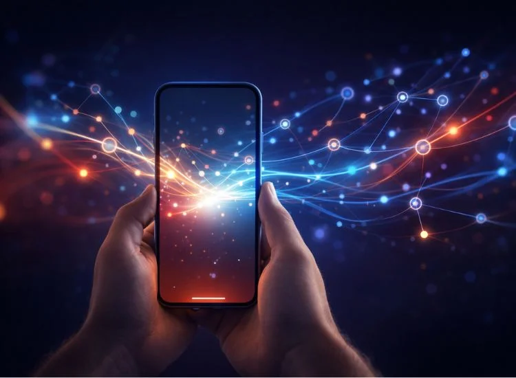 visual representation of short-form video algorithm distributing content on social media