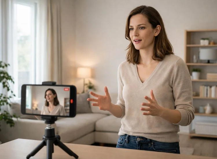 recording-speech-practice-smartphone-tripod