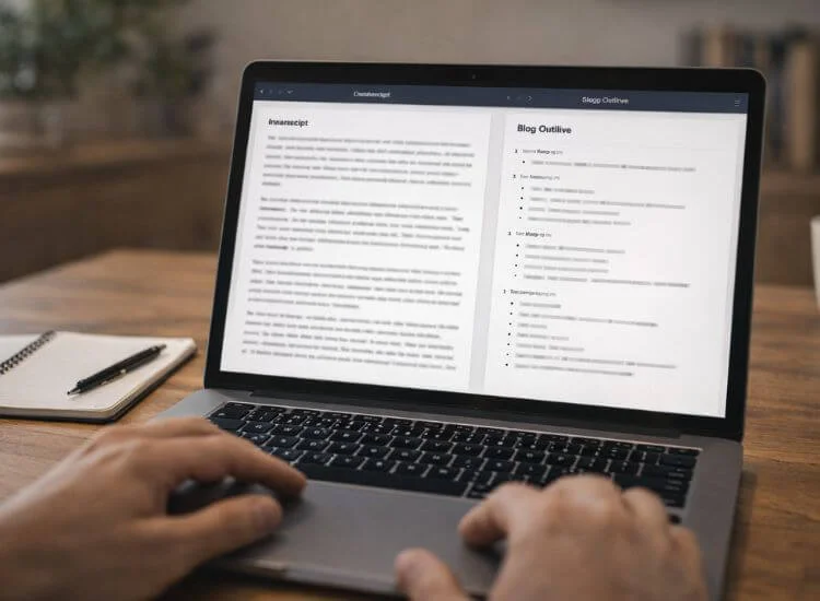 converting podcast episode into a blog post