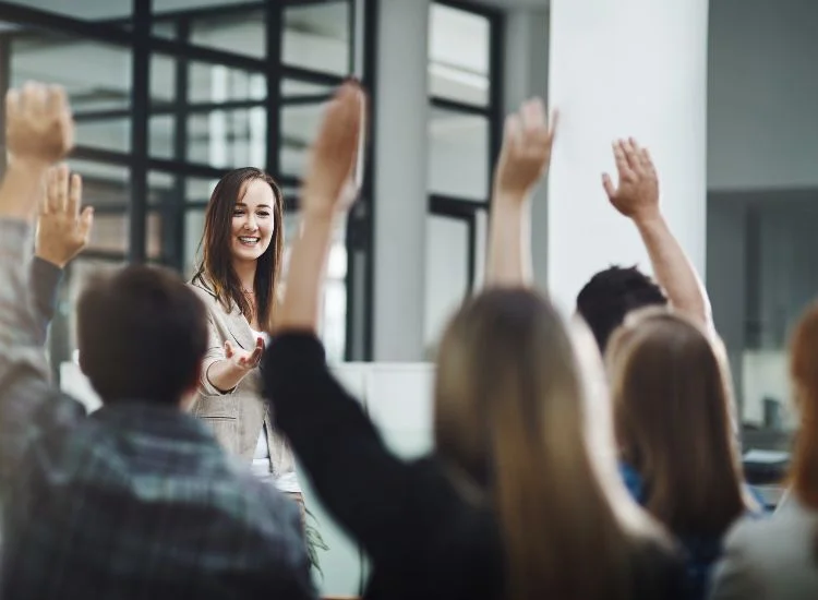 having question and answer in a presentation