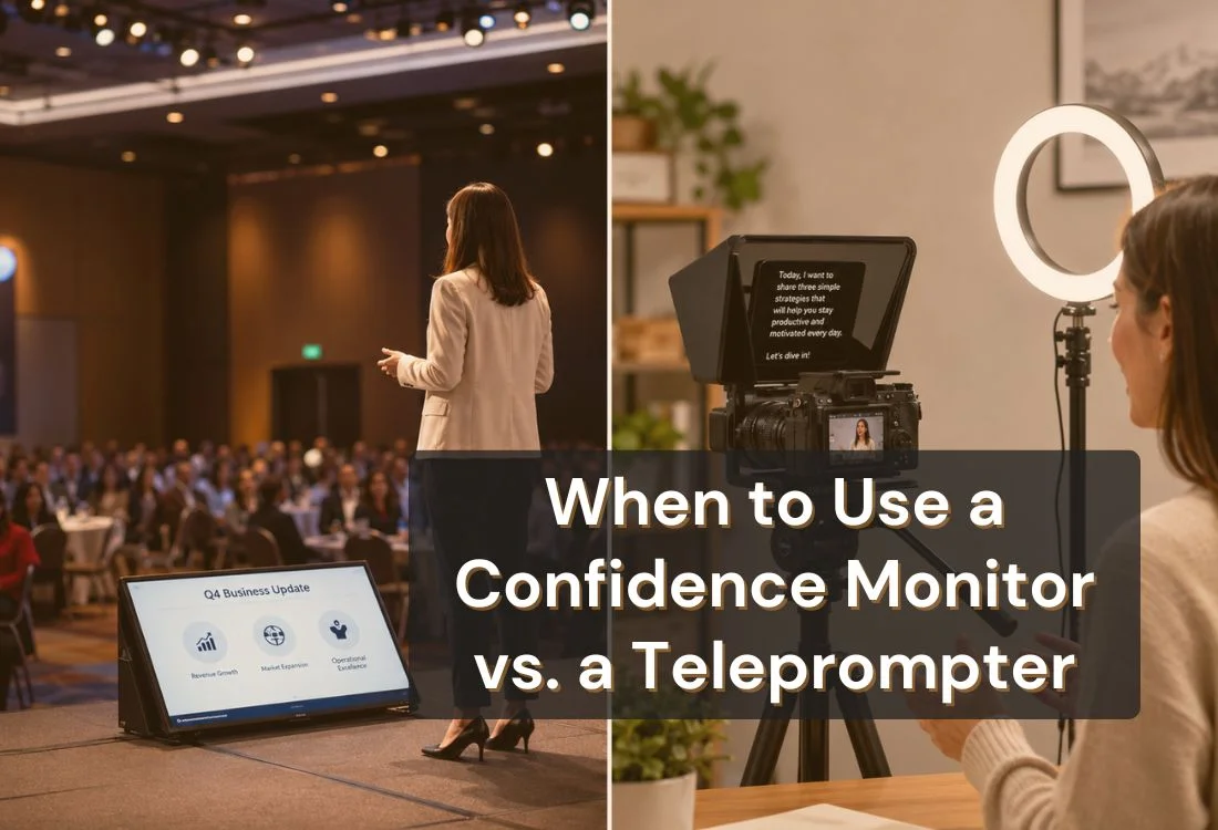 Confidence Monitor vs. Teleprompter: Key Differences