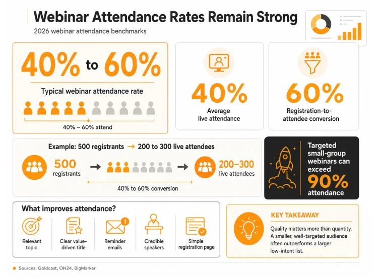 webinar attendance rates