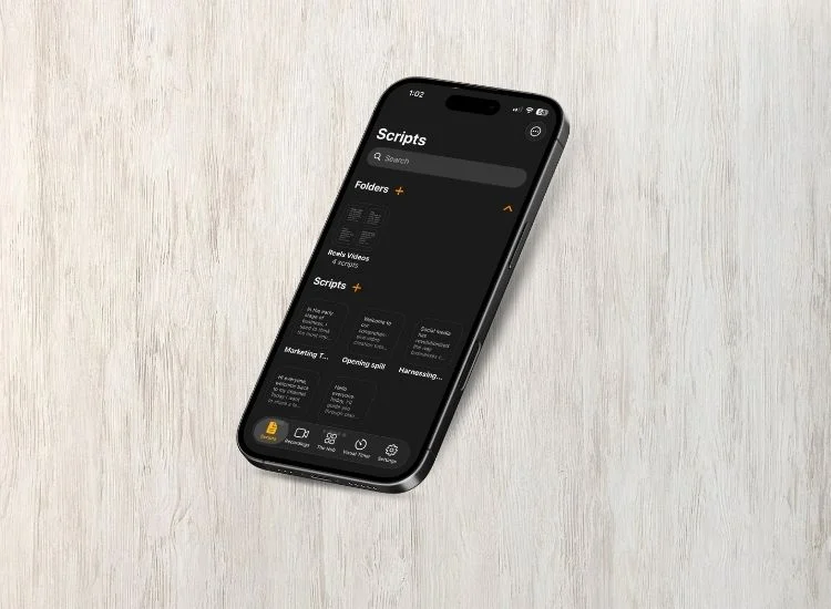 Teleprompter.com screen display