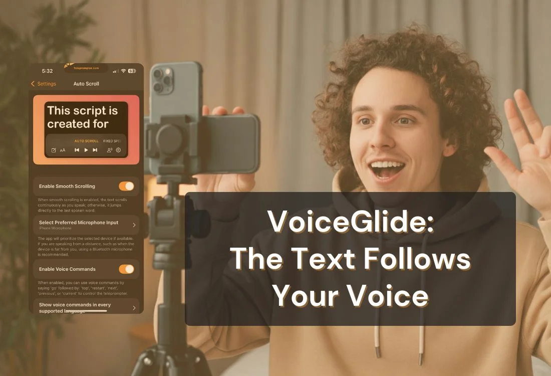 VoiceGlide: Teleprompter.com’s Voice-Activated Scrolling