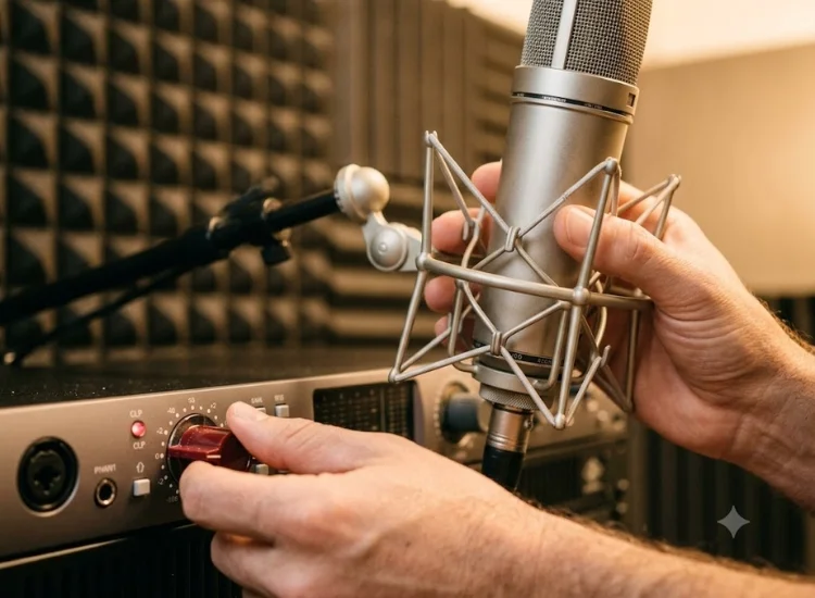 voice recording microphone technique setup