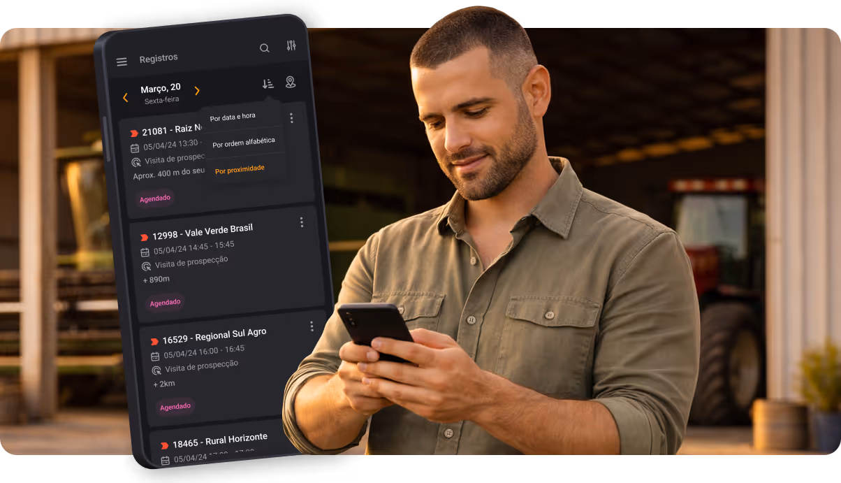 Software e aplicativo para gestão de equipes externas