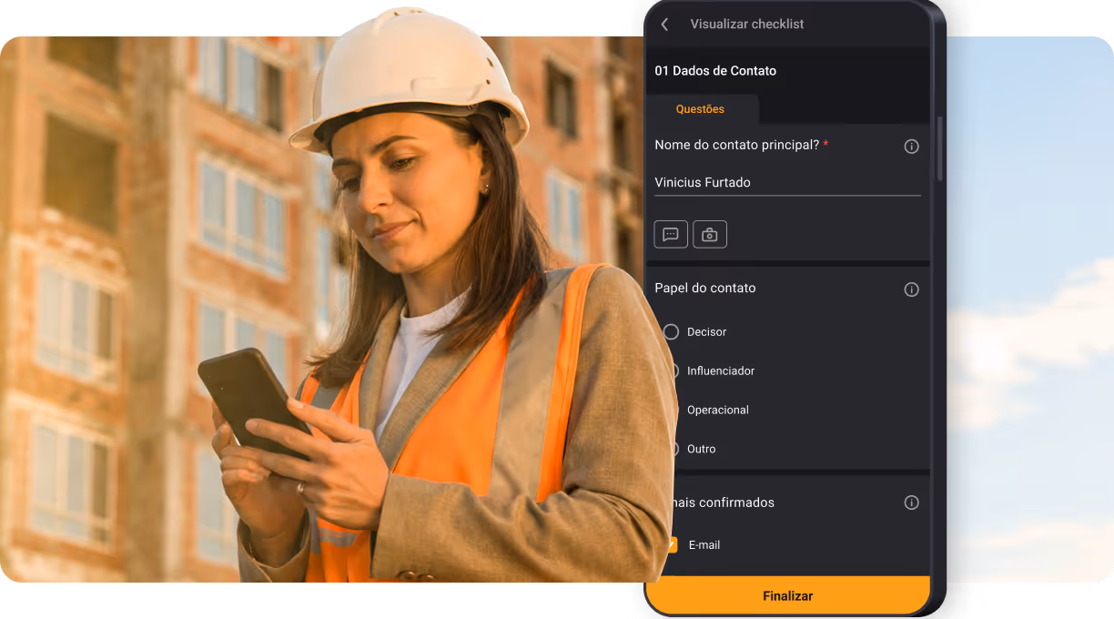 Software e aplicativo para gestão de equipes externas