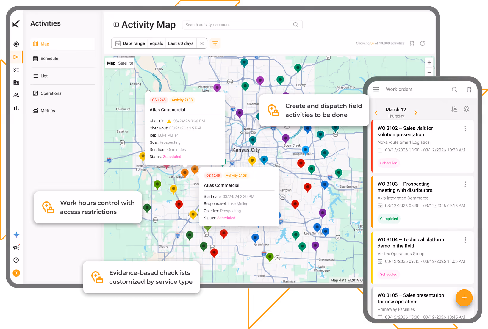 App for managing field teams
