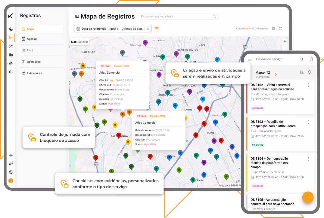 aplicativo para gestão de equipes externas