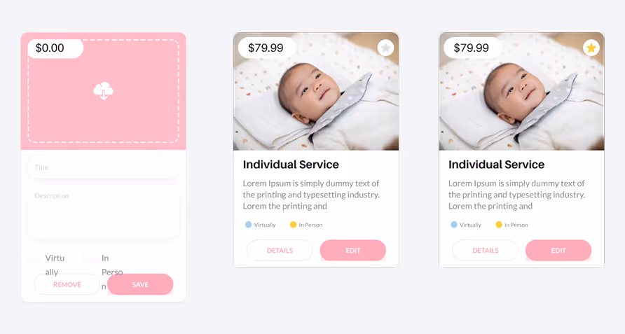 individual service cards