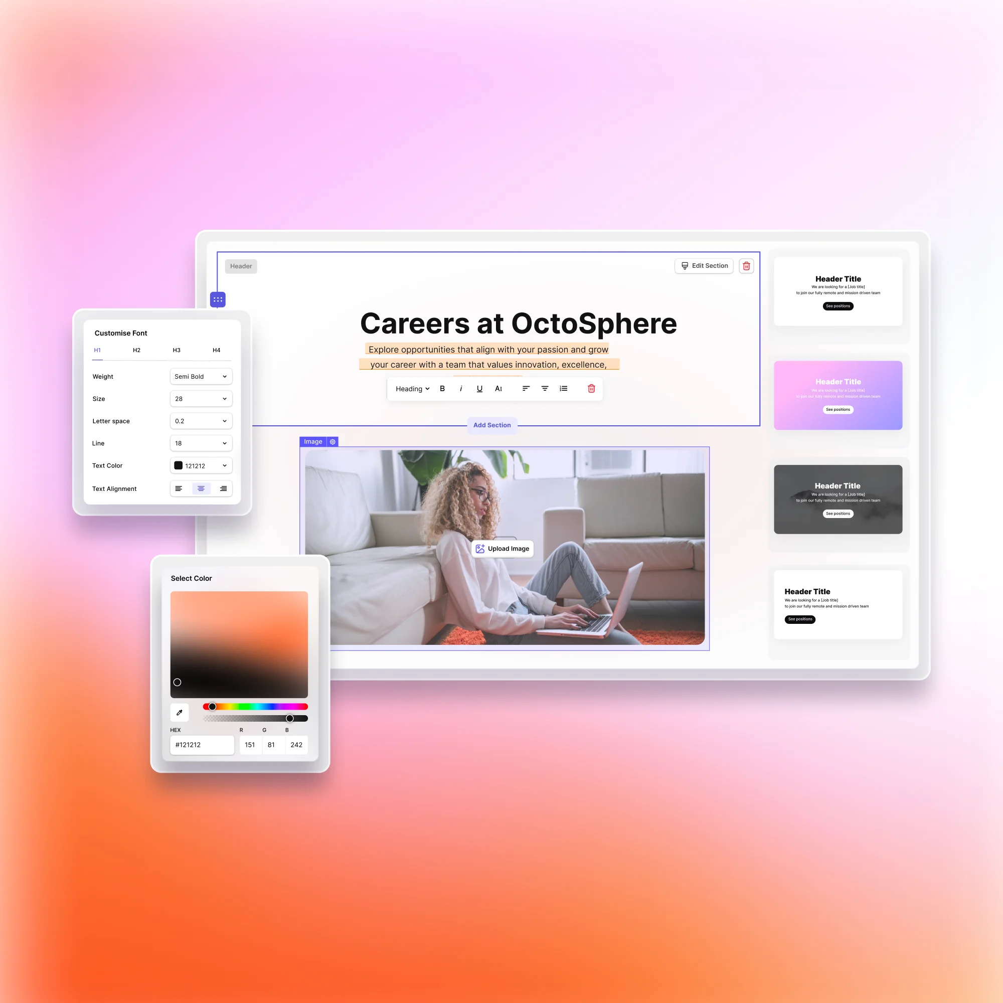 Kula's career site builder