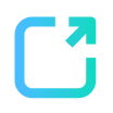 Icon of a rounded square with an arrow pointing outward to the top right, symbolizing external link.