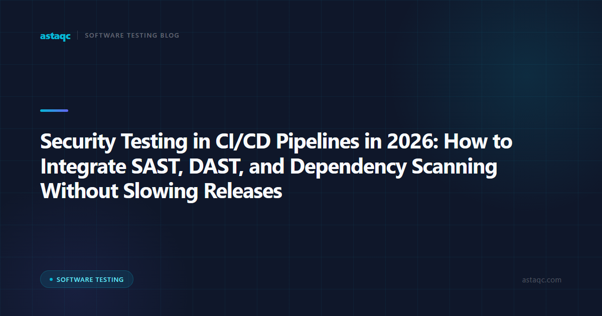 Security Testing in CI/CD Pipelines in 2026: How to Integrate SAST, DAST, and Dependency Scanning Without Slowing Releases