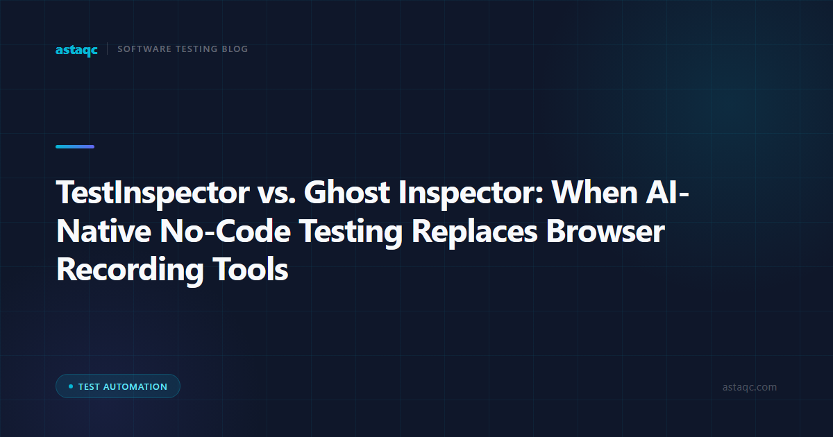 TestInspector vs. Ghost Inspector: When AI-Native No-Code Testing Replaces Browser Recording Tools