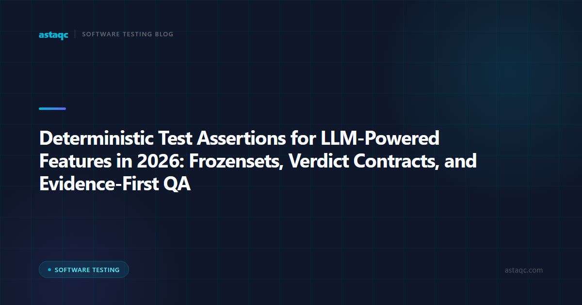How to Build Deterministic Test Assertions for LLM-Powered Features in 2026: Frozensets, Verdict Contracts, and Evidence-First QA