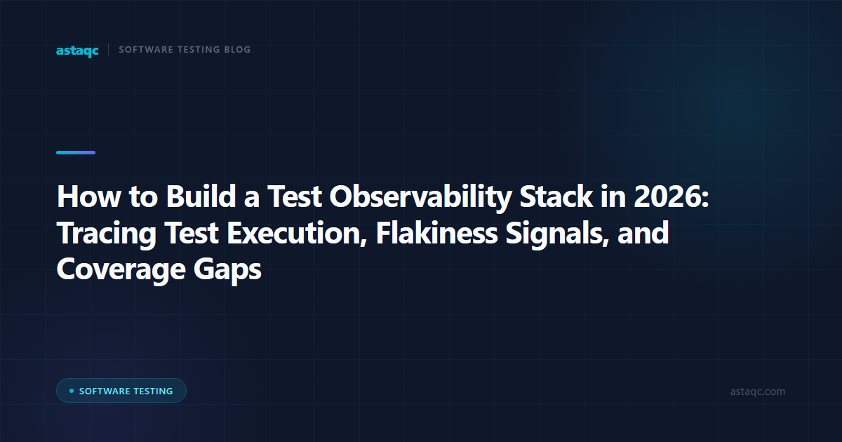 How to Build a Test Observability Stack in 2026: Tracing Test Execution, Flakiness Signals, and Coverage Gaps
