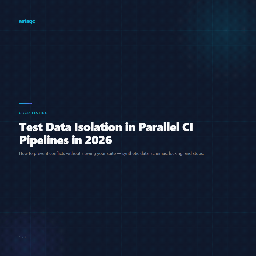 Test data isolation parallel CI pipelines carousel