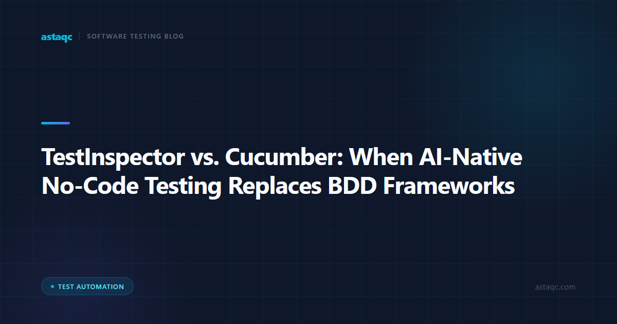 TestInspector vs. Cucumber: When AI-Native No-Code Testing Replaces BDD Frameworks