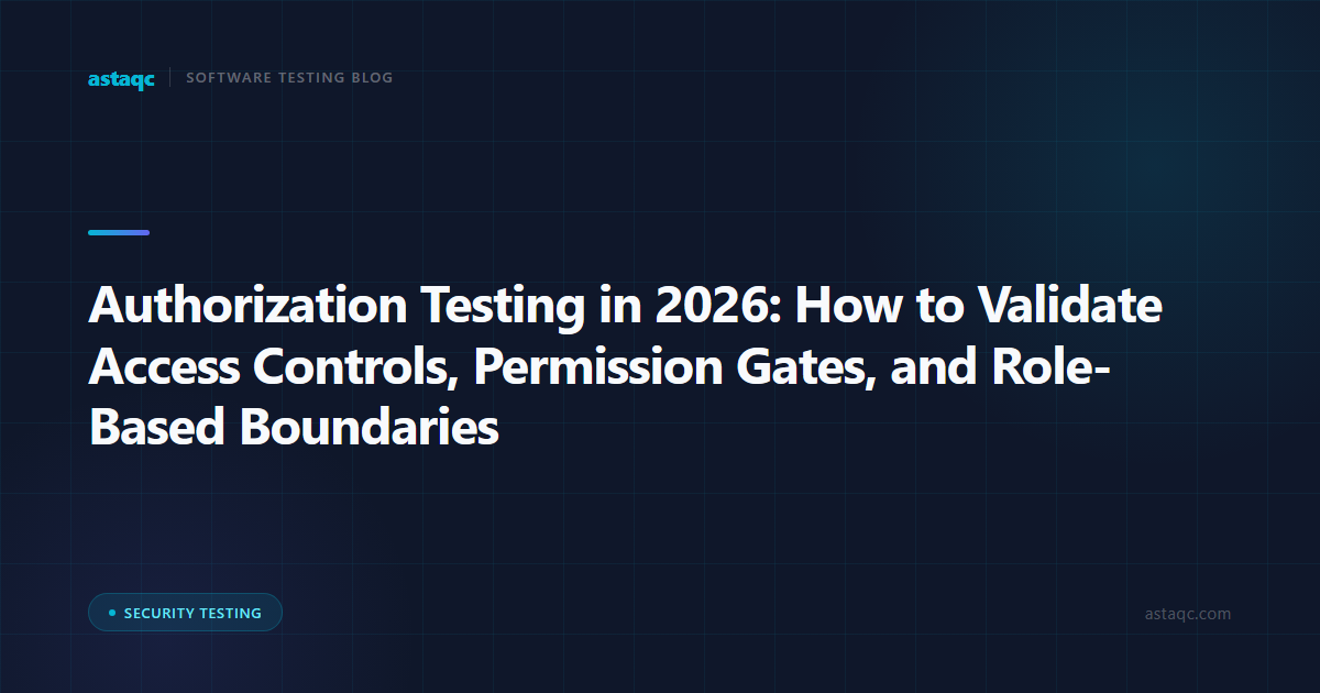 Authorization Testing in 2026: How to Validate Access Controls, Permission Gates, and Role-Based Boundaries