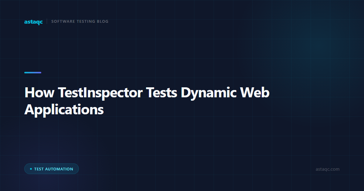How TestInspector Tests Dynamic Web Applications: State-Dependent Assertions, DOM Change Detection, and SPA Testing Without Code