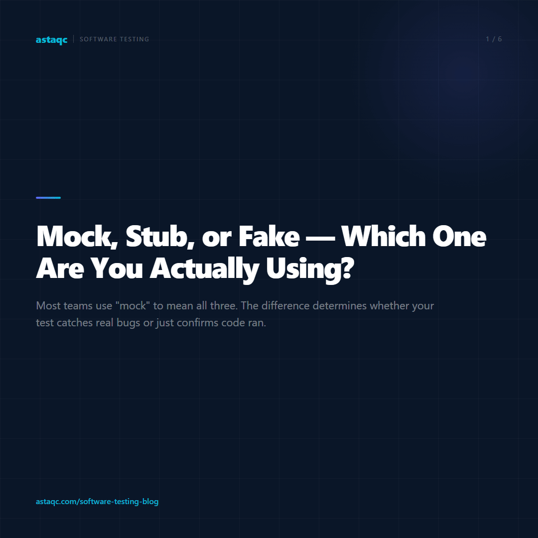 Mock vs Stub vs Fake test doubles guide