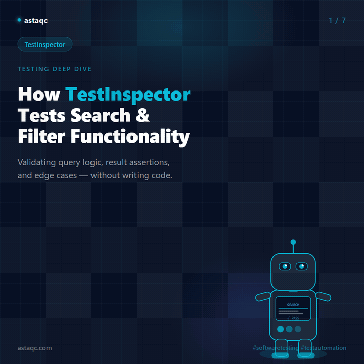 Search and filter testing carousel