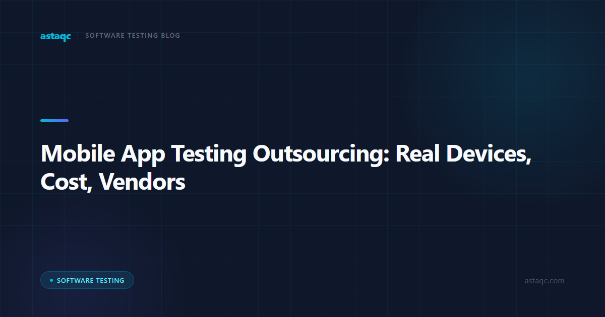 Mobile App Testing Outsourcing: Real Devices, Cost, Vendors