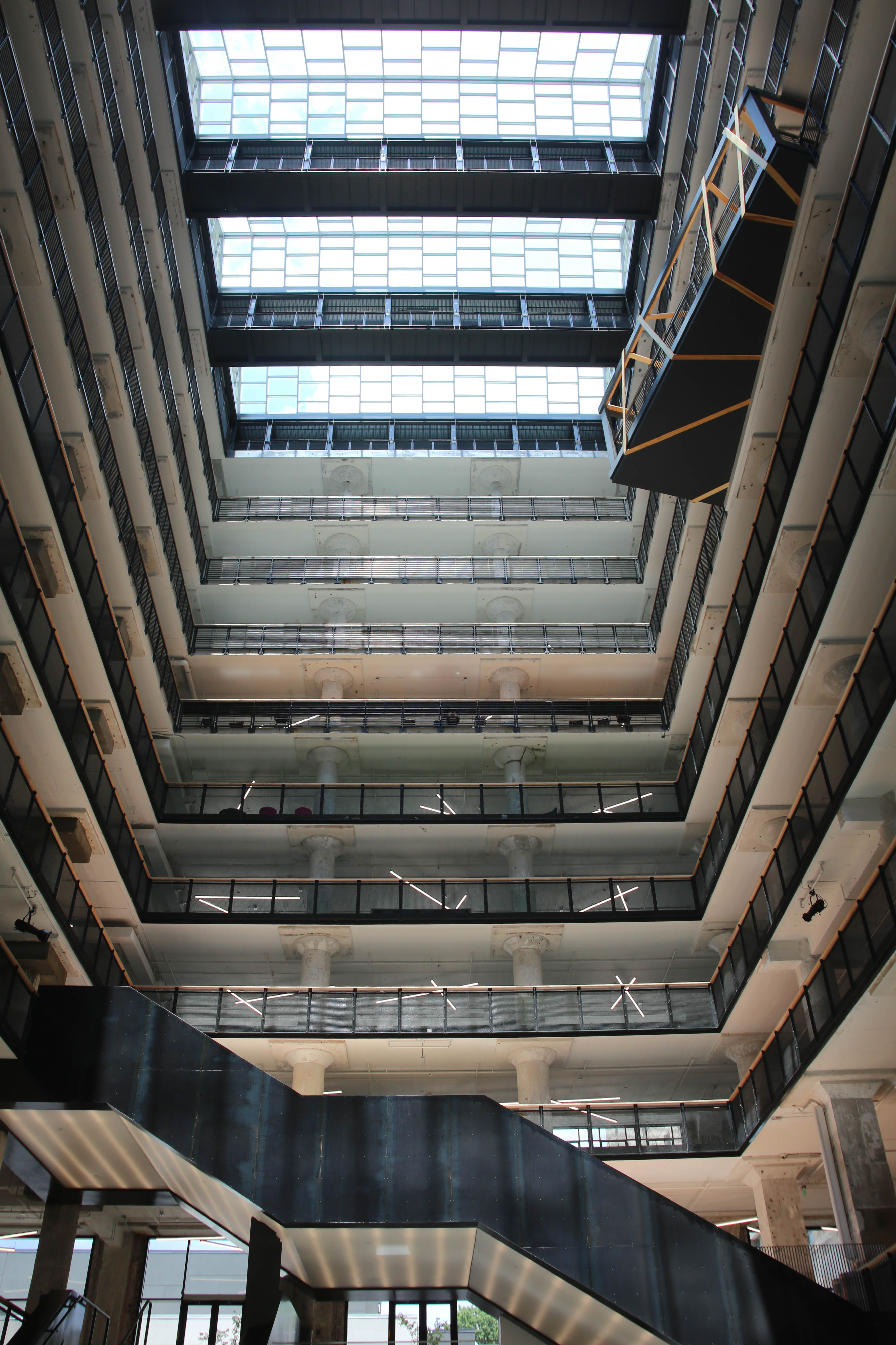 Central atrium at Crosstown Concourse, home of Crosstown Arts; archival venue photo from 2018