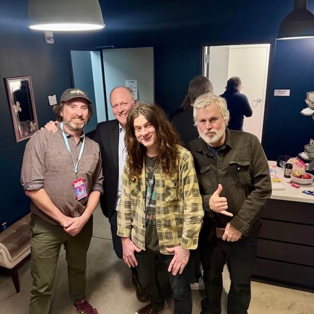 Kurt Vile with members of the WYXR interview team