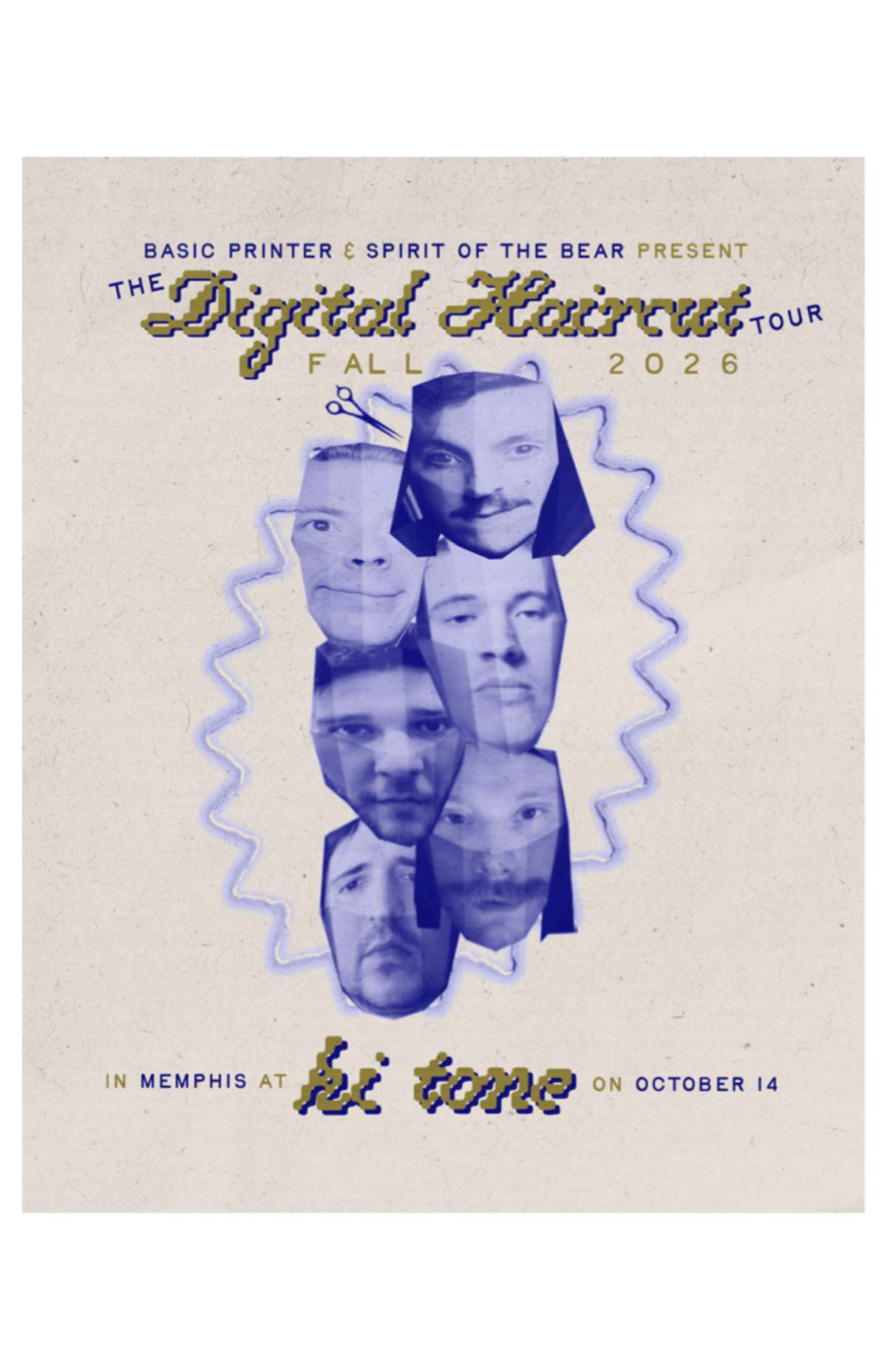 Basic Printer and Spirit of the Bear October 14 concert poster