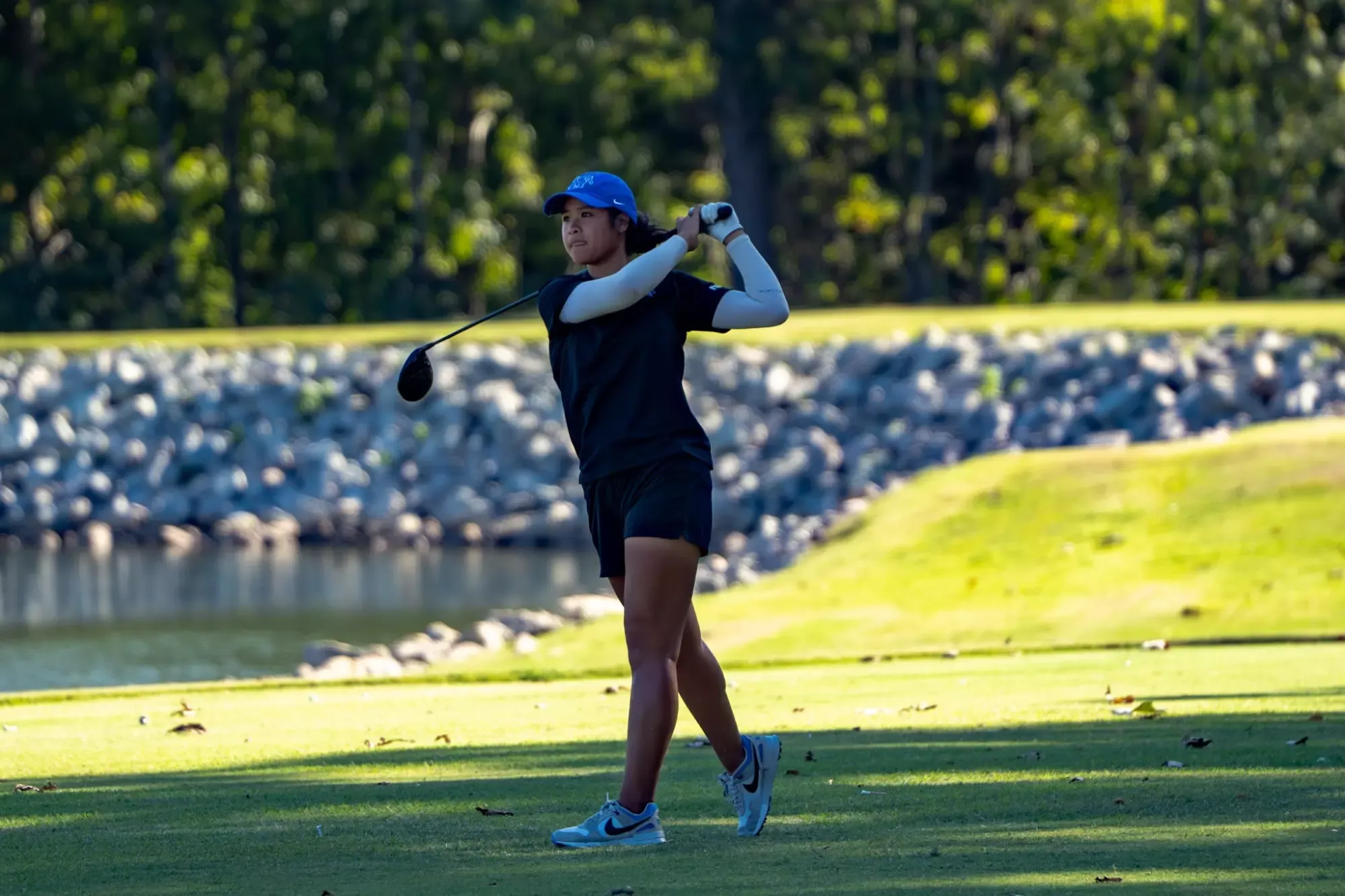 Memphis golfer Pavarisa Jongpipittaporn swinging a golf club